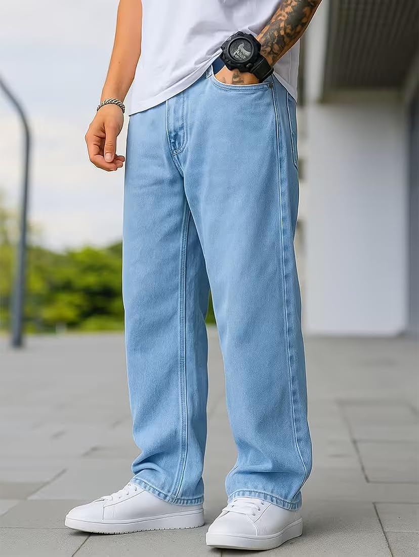 Relaxed Blue Denim Jeans